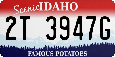 ID license plate 2T3947G