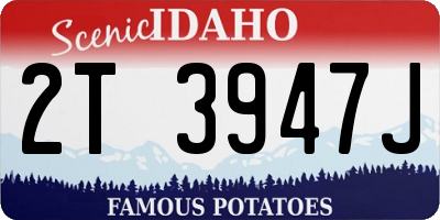 ID license plate 2T3947J