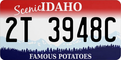 ID license plate 2T3948C