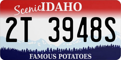 ID license plate 2T3948S