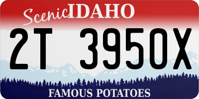 ID license plate 2T3950X