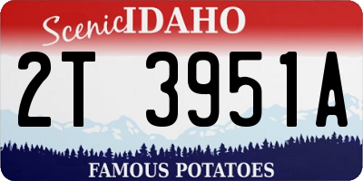 ID license plate 2T3951A