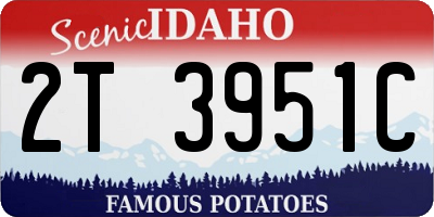 ID license plate 2T3951C