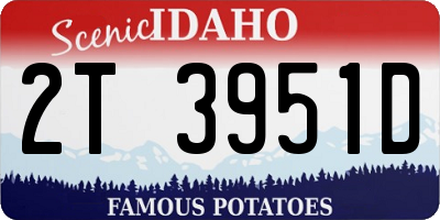 ID license plate 2T3951D