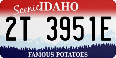 ID license plate 2T3951E