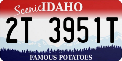 ID license plate 2T3951T