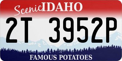 ID license plate 2T3952P