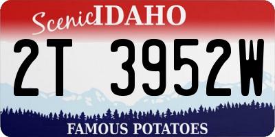 ID license plate 2T3952W