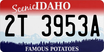 ID license plate 2T3953A