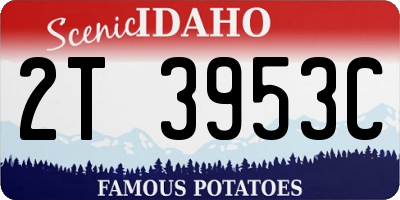 ID license plate 2T3953C
