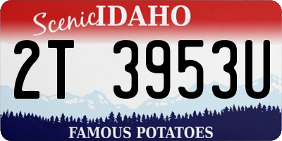 ID license plate 2T3953U