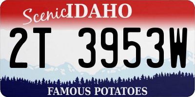 ID license plate 2T3953W