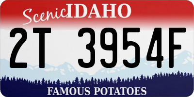 ID license plate 2T3954F