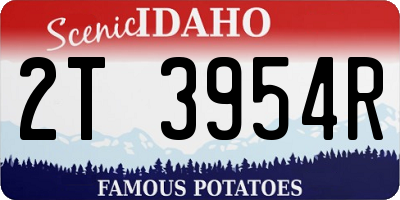 ID license plate 2T3954R