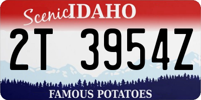 ID license plate 2T3954Z