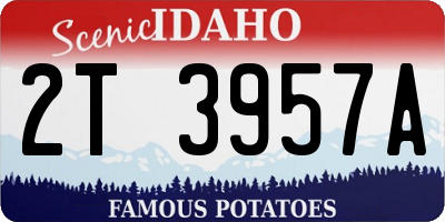 ID license plate 2T3957A