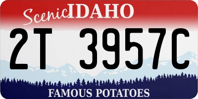 ID license plate 2T3957C