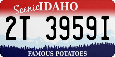 ID license plate 2T3959I