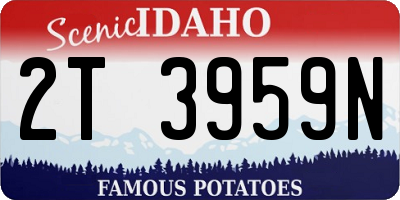 ID license plate 2T3959N