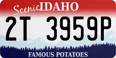 ID license plate 2T3959P