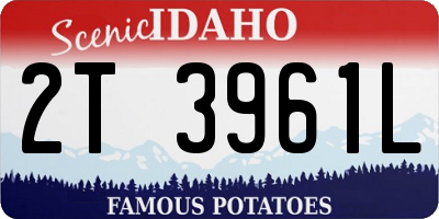 ID license plate 2T3961L