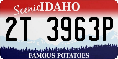ID license plate 2T3963P