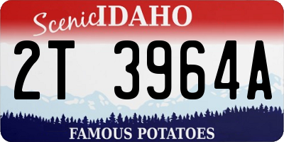 ID license plate 2T3964A