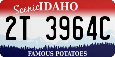 ID license plate 2T3964C
