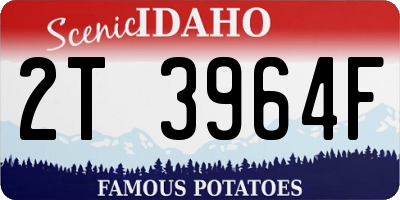 ID license plate 2T3964F