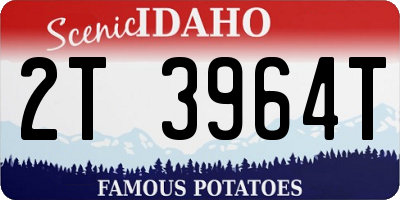 ID license plate 2T3964T