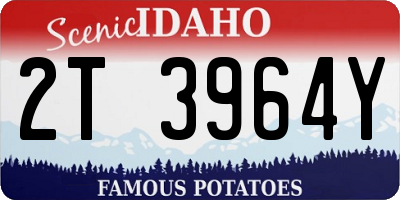 ID license plate 2T3964Y
