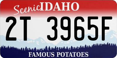ID license plate 2T3965F