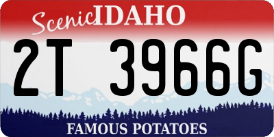ID license plate 2T3966G