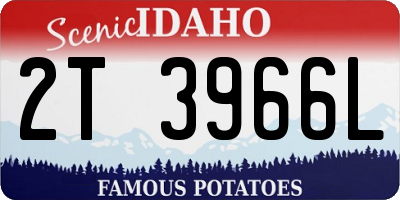 ID license plate 2T3966L