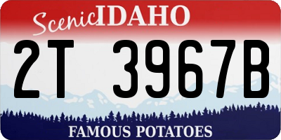 ID license plate 2T3967B