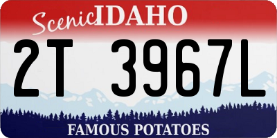 ID license plate 2T3967L