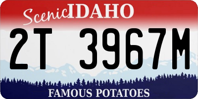 ID license plate 2T3967M