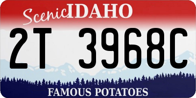 ID license plate 2T3968C