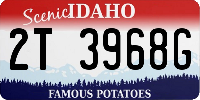 ID license plate 2T3968G