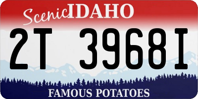 ID license plate 2T3968I