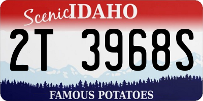 ID license plate 2T3968S