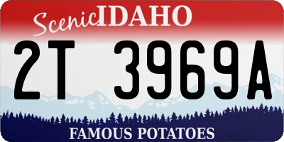 ID license plate 2T3969A
