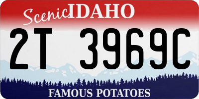 ID license plate 2T3969C