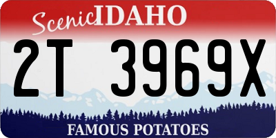 ID license plate 2T3969X