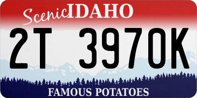 ID license plate 2T3970K