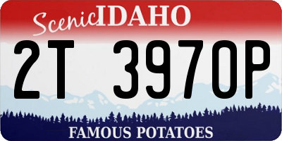 ID license plate 2T3970P