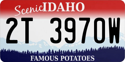 ID license plate 2T3970W
