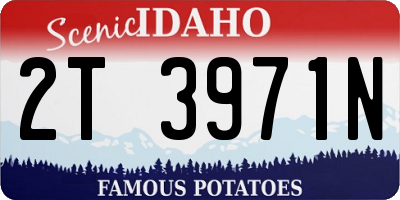 ID license plate 2T3971N