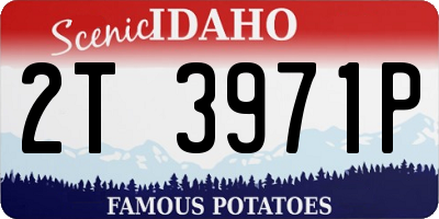 ID license plate 2T3971P