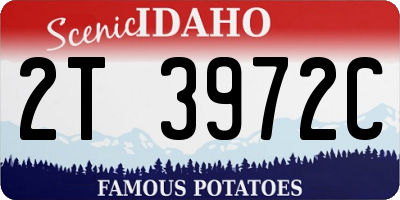 ID license plate 2T3972C